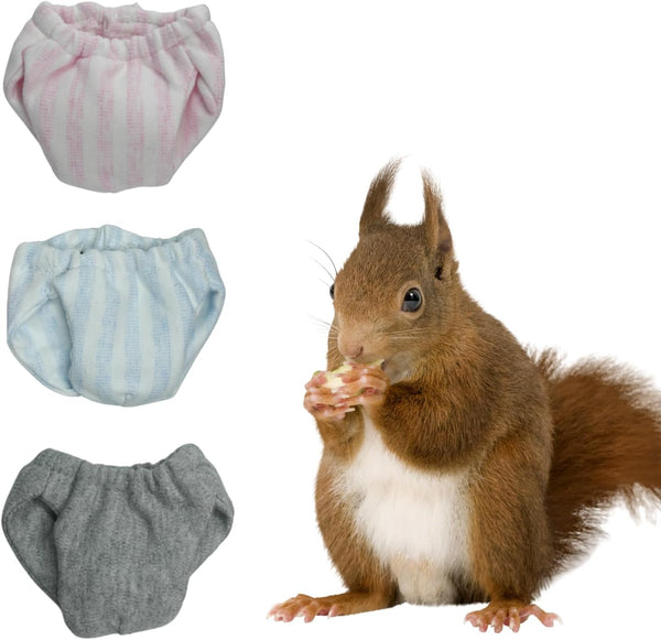 Washable Squirrel Diapers - Extra Small Reusable Pet Cloth Diapers Highly Absorbent