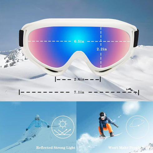 Ski Goggles for Snowboarding, Winter Sports Goggles for Adult Men, Women, Youth, Teens, Kids