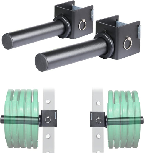SYL Fitness Olympic Weight Plates Holder, Power Rack Attachment for 2x2 & 3x3 inch Square Tube Storage