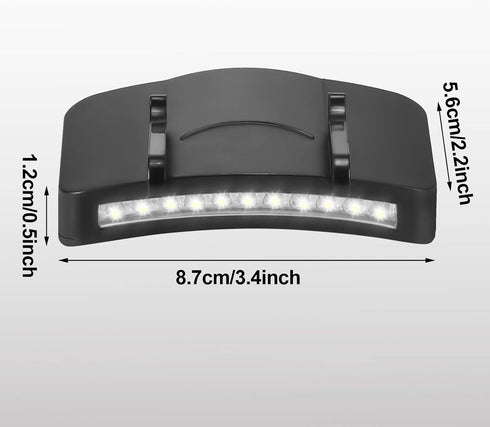 Mudder 4 Pcs Hat Light Clip with 11 LED, Battery Powered Ultra Bright Waterproof Headlamp for Hunting, Camping, Fishing.