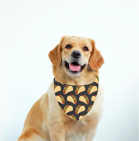 1 JXGZSO Piece Taco Dog Bandana Taco Tie On Scarf Festive Dog Bandana Mexican Food Lovers Gift (Taco Dog)