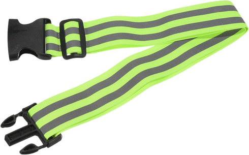 Reflective Belt Bands - High Visibility Safety Reflector Tape Gear, Green (26x2 Inch), Apply to Cycling Running Night