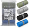 VENTURE 4TH - 4pcs Quick Dry Microfiber Travel Towels Ideal for Camping, Hiking, Gym - Lightweight & Fast Drying