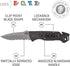 SOG Escape Tactical Folding Pocket Knife - 3.4 Inch Serrated Edge Blade with Glass Breaker, Black