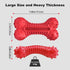 Dog Toys for Aggressive Chewers, Durable Natural Rubber Chew Toys for Medium Large Dogs with Bacon Flavor, Red