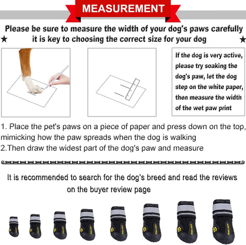 QUMY Dog Shoes for Large Dogs, Medium Dog Boots & Paw Protectors for Winter, Summer, Water-Resistant