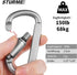 STURME Carabiner Clip Set, Durable Aluminum D-Ring Locking Large Carabiners for Outdoor Camping, 9 Pack