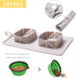 Dog Bowl, Portable Pet Double Bowl with Carry Case, Foldable Anti-Overflow Silicone Water Food Feeding Bowl for Cat or Dog, Perfect for Home, Traveling, Camping, Hiking, Walking