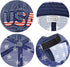 Patriotic USA Baseball Caps - Woman Man Washed Worn Out Mesh Sun Hat for 4th July (Size M)