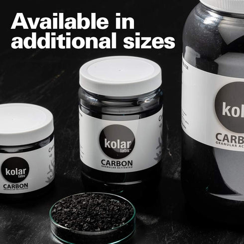 Kolar Labs Crystal Cal Activated Carbon – Large Jar, Activated Charcoal for Aquariums