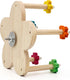 DVHEY 5 Bird Rotating Perch Toy,Durable Unique Wooden Ferris Wheel Parrot Toys with Perches,Bird Cage Accessories
