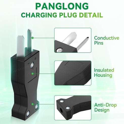 Panglong Golf Carts Crow Foot 2 Prong Charger Plug for Club Car and Yamaha (36 Volt)
