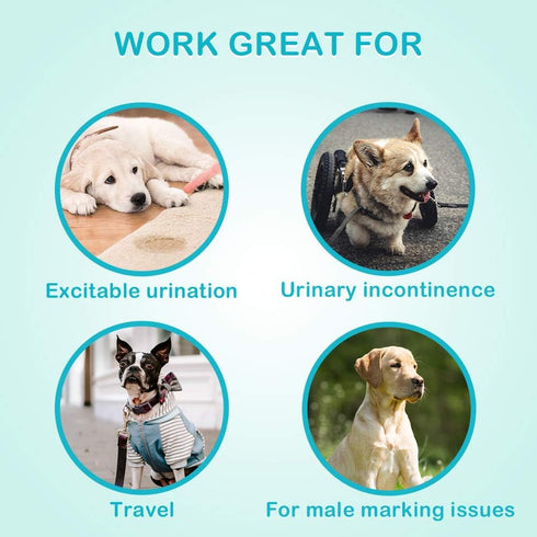 (Pack 26)) Dog Diapers - Absorbent Diapers for Dogs with Leak Protection, Incontinence, Marking (X-Small