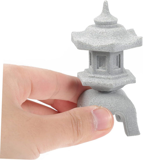 Micro Landscape Decoration Fish Tank Ornaments, Miniature Asian Decorations, Chinese Temple Statue, Zen Garden
