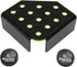 Magnetic Coral Frag Rack, Fluorescent Green Acrylic with 13 Holes, Safe Stable for Saltwater Aquarium and Fish Tanks