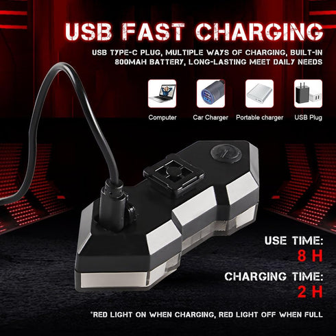 USB Rechargeable Bike Tail Light with Turn Signals, 11 Modes Bright LED Rear Light, Waterproof Safety Warning (Pack of