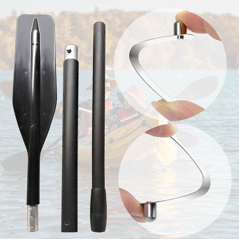 HZMM 8 Pcs Stainless Steel Spring Snap Clips for Kayak Paddle, Tent Pole Clips, Tube Locking Pin Clips