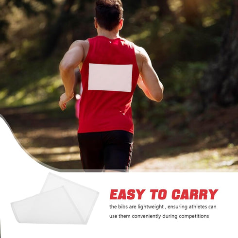 10.43X6.69 KICHOUSE Running Race Bibs with Number Belt Durable Blank Number Bibs for Marathon Track & Field Competitor
