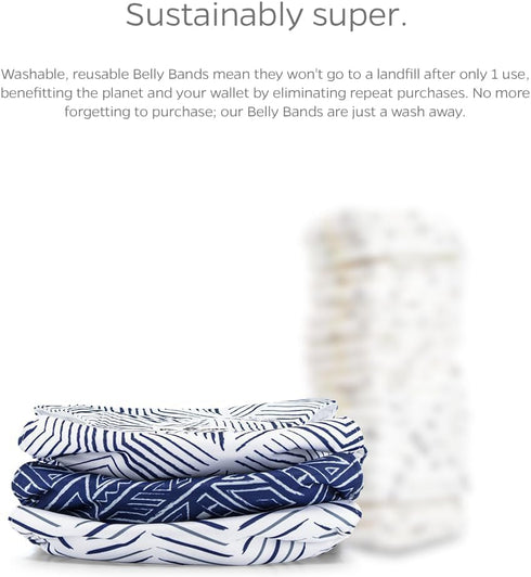 Pet Parents Premium Washable Belly Bands for Male Dogs, 3 Pack of Diapers & Belly Bands, Color: Kahuna, Size: Extra