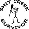 Crawford Graphix Shit Creek Survivor Paddle Kayak Canoe Sticker Decal (5.5", Black)