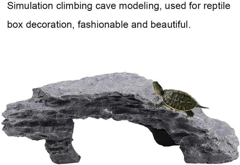 EBTOOLS Reptile Floating Island Aquarium Turtle Pier, Turtle Drying Habitat Cave Decoration