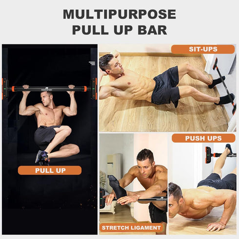 RHINOSPORT Door Pull Up Bar, Chin Up Bar for Doorway 69-92 cm (27.1in-36.2in) Workout Equipment