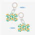 GZEKWLP Citrus Orange Slices Flowers Double Sided Pet ID Tag for Dogs and Cats, Bone Shaped Acrylic Sign with Keychain