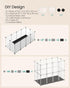 20 49.2 24.8 16.5 Inches, ULPC009W01 SONGMICS Panels Guinea Pig Playpen,Removable Oxford Fabric Mat,Small Animal Pen