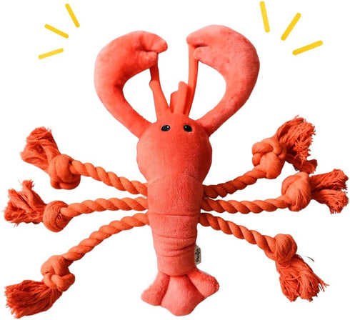 Lobster Dog Toy, Large Squeaky Toys, Tug of War Toy for Large Dogs, Interactive Plush Toy for Puppies and Dogs