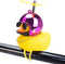 wonuu Rubber Duck Toy Car Ornaments, Yellow Duck Dashboard Decorations with Squeeze Duck Bicycle Horns and Propeller