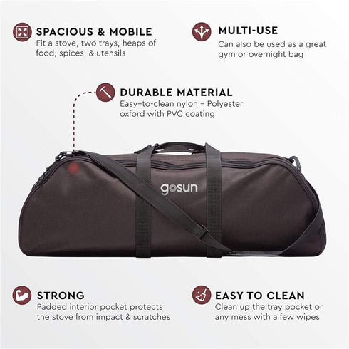 GOSUN Outdoor Carrying Case - Multifunctional Zipper Bag for Solar Cooker Fusion & Cooking Accessories Storage