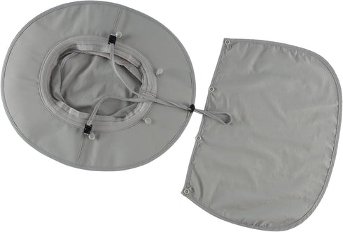 Home Prefer Outdoor Men's UPF50+ Sun Hat with Neck Flap Women's UV Protection Wide Brim