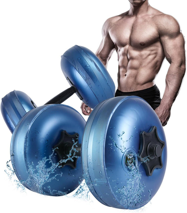 Water Filled Dumbbells Set - Adjustable Portable Travel Weights for Strength Training and Fitness Shaping