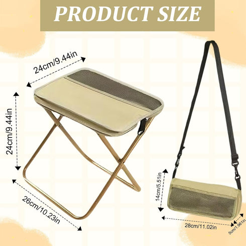 Backpack Collapsible Stool Foldable Stool Pocket Chair Portable Stools Seat for Camping Fishing Hiking Outdoor Travel