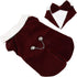 Stylish Elegant Pet Wedding Suit, Dog Tuxedo Collar Attire with Bow Tie, Size L