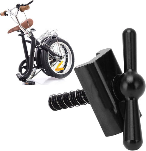 Folding Bike Faucet Handlebar C Buckle - Aluminum Alloy Foldable Clamp Parts for Brompton (Black)