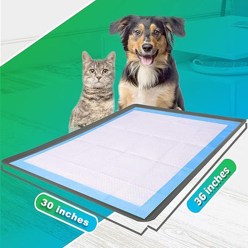 30 36 TidyFriend Dog Pee Pad Holder Tray Fits Up to x Wee Wee Pee Pads - Stable Grip, Raised Edges, Quick-Wipe Silicone