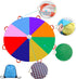 Gimilife 9ft 8 Parachute Toys for Kids, Rainbow Parachute Toy with Durable Handles, Toy Tent Game for Cooperative Play