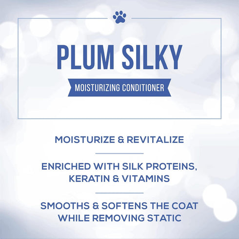 Nature's Specialties Plum Silky Dog Conditioner Concentrate 16 oz, Natural Choice for Professional Groomers with Keratin