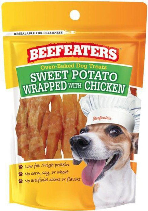 Beafeaters Oven Baked Sweet Potato Wrapped with Chicken Dog Treat 2 oz