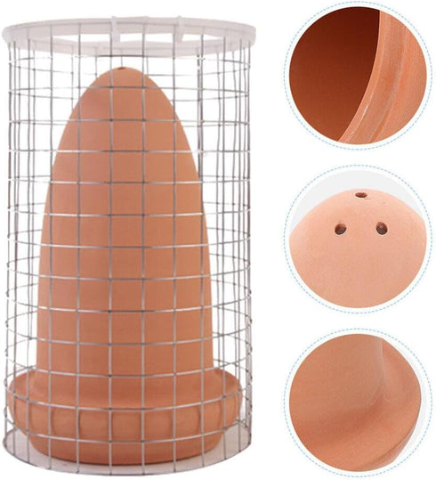 Ipetboom Spawning Bucket Set, Slate Stone Aquarium Angel Fish Live Angelfish Spawning Cone for Fish Eggs Cones Clay Rock