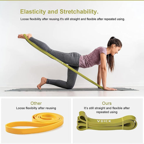 VEICK Resistance Bands Set for Men and Women - Workout Bands for Pull Up Assistance, Home Fitness Equipment