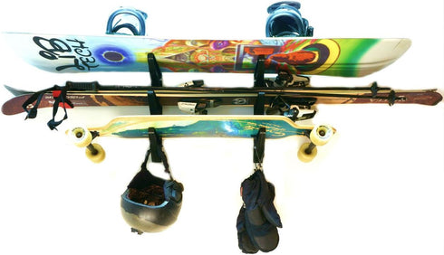 StoreYourBoard Snowboard Multi Wall Rack, Horizontal Mount, Holds 3 Boards