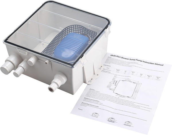 NovelBee 750 GPH Marine Shower Sump Pump Drain System Kit with Automatic Bilge Pump