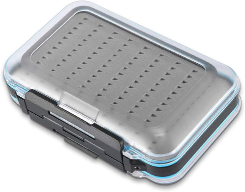 Gonex Fly Boxes for Fly Fishing, Two-Sided Waterproof Lightweight Box with Easy Grip Transparent Lid, 5.9"x 3.8"x 1.77"
