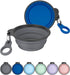 Aonkey 2 Pack Collapsible Dog Bowls with Bottle Carrier, Travel Water Bowl, Foldable Silicone Portable for Pets
