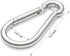 sprookber Set of 6 Stainless Steel Spring Snap Hook Carabiners, 304 Stainless Steel Clips