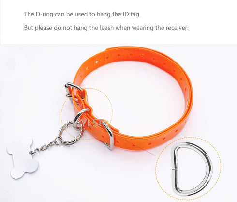 Dog Collar Strap for Most Electronic Training Shock Collar Receivers, Adjustable Durable Waterproof Odorless 3/4 Inch