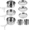 Toddmomy 1set Outdoor Cookware Set Stainless Steel Portable Cooking Pot and Frying