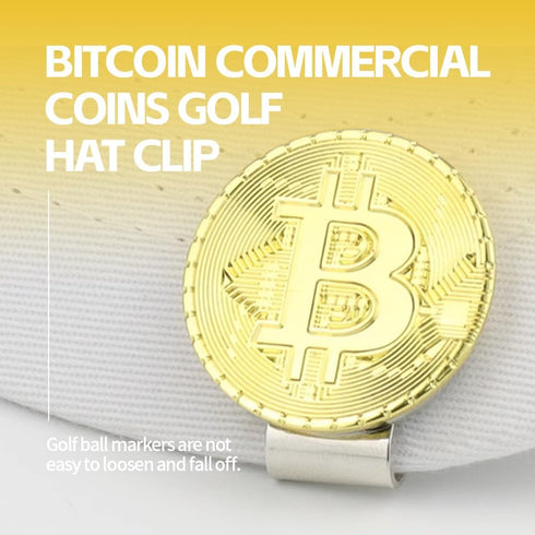 Scott Edward 2pcs Bitcoin Golf Ball Marker with Magnetic Hat Clip, Unique Golf Gift Ideas for Men and Women